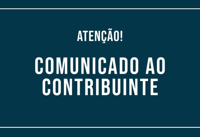 PREZADO(A) CONTRIBUINTE