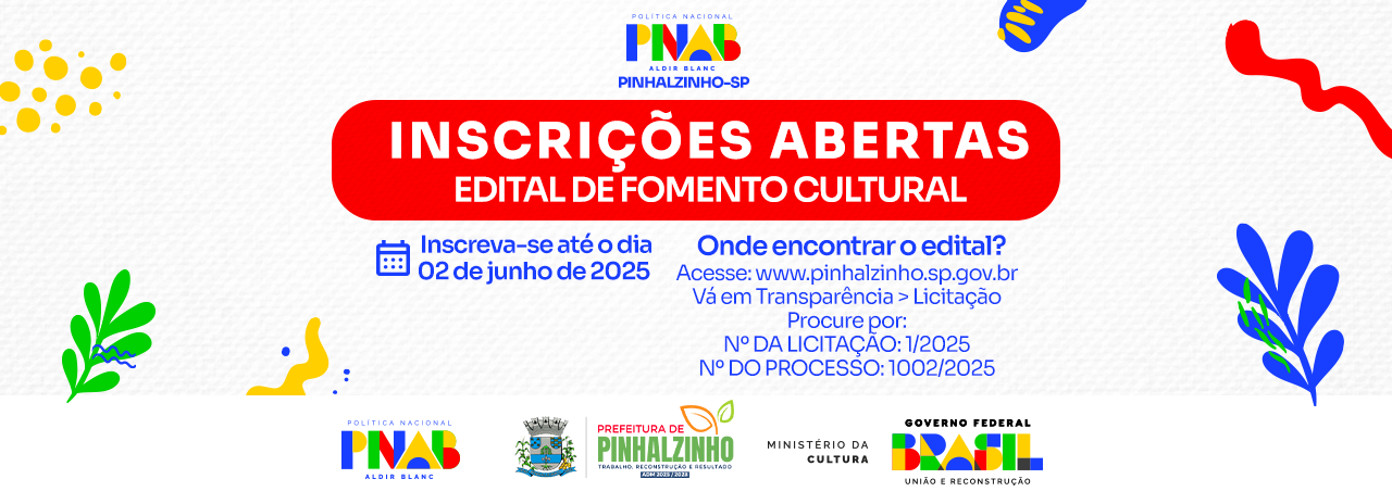 EDITAL DE FOMENTO CULTURAL – INSCRIÇÕES ABERTAS!
