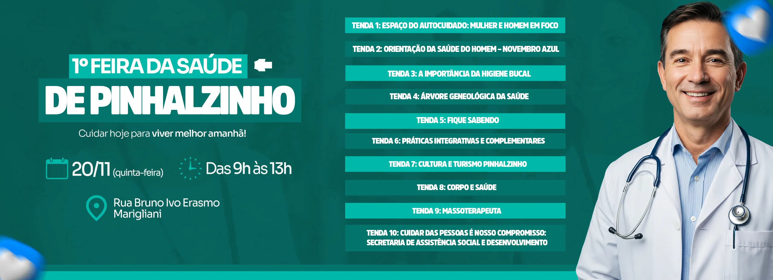 Vem aí a 1ª Feira da Saúde de Pinhalzinho!