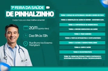 Vem aí a 1ª Feira da Saúde de Pinhalzinho!